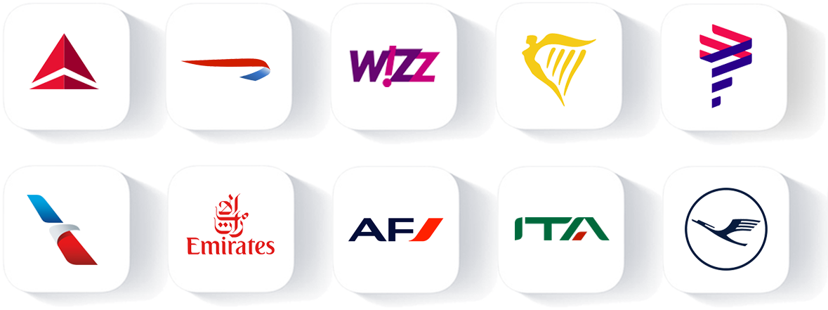 We work with over 5000 airlines